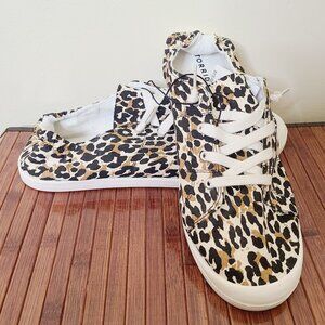 Torrid Leopard Print Ruched Sneakers - Sz 13 NWT